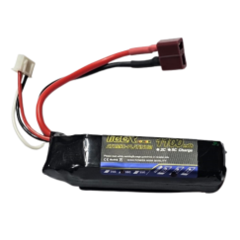 7.4V 1100mAh 2S 30C Li-Po Battery (Tiger)