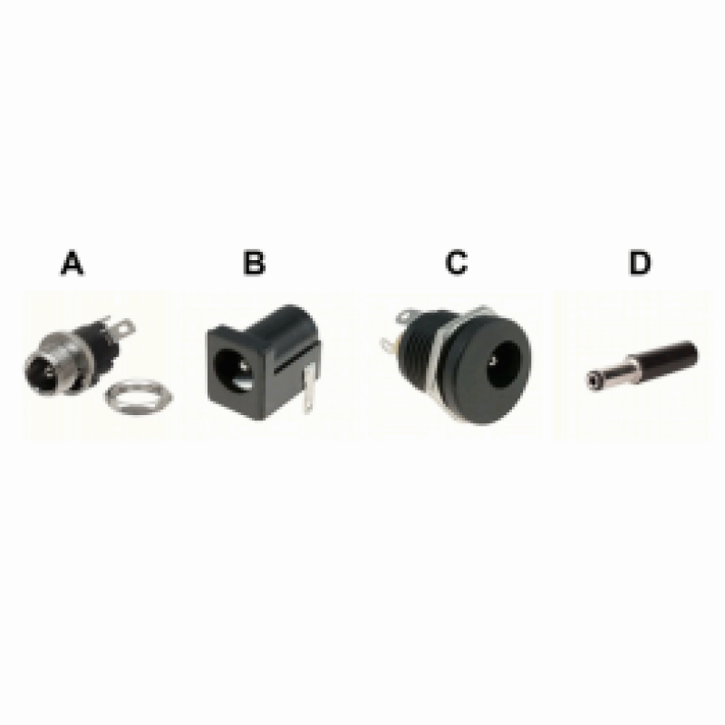 DC Jack, Socket Panel and PCB Mount 2.1mm