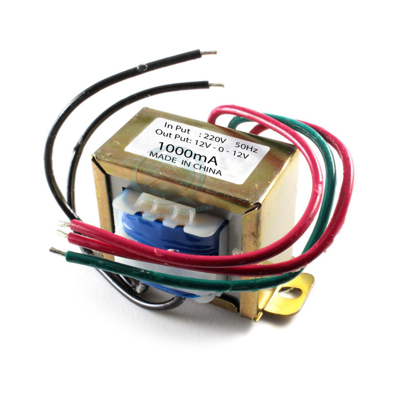 12V-0-12V 1000mA Power Transformer