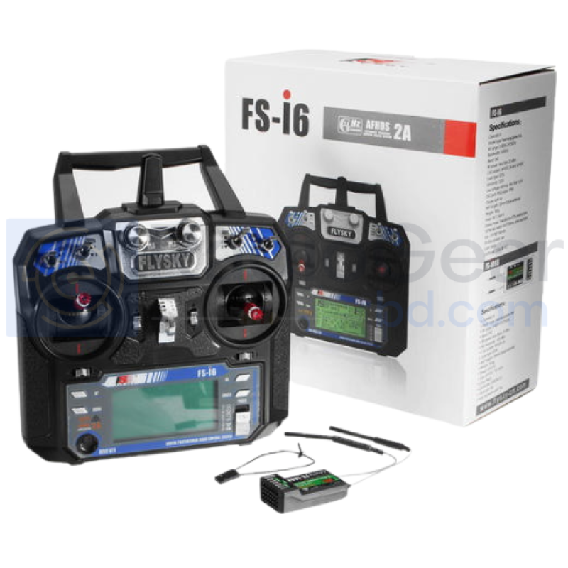 FS-i6 2A 2.4G 6Channel RC Transmitter With FS-iA6B Receiver